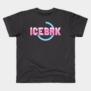 IceBrk Logo (Light Pink/Light Blue) Kids T-Shirt